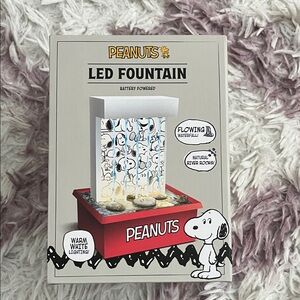 Peanuts LED Fountain with Red Base and Snoopy Panels